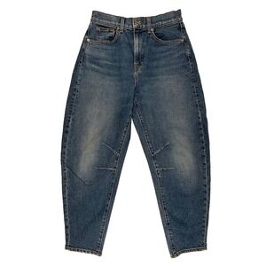 VERONICA BEARD CHARLIE BARREL LEG HIGH RISE JEANS SIZE 28 MADE IN USA BOHO